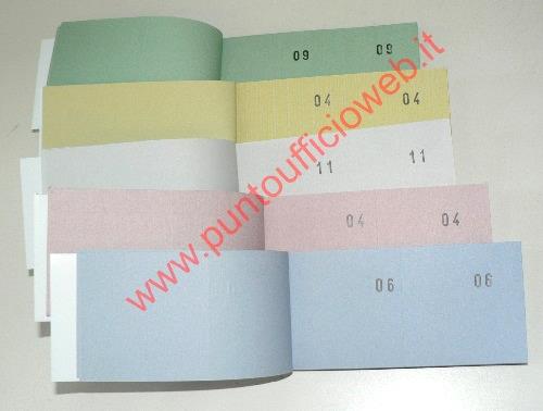 Blocchi 100 numeri colori misti