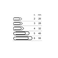 Cancelleria Scuola e Ufficio - Niji 60881 Scatola 350 fermagli in acciaio  zincato 33 mm