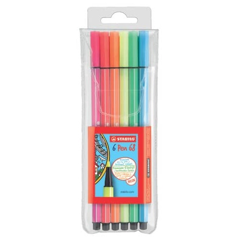 Pennarelli Stabilo Pen 68 - 6 colori Fluo