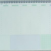 Planner Settimanale 49x34cm Spiralato Perpetuo da Tavolo Cangini