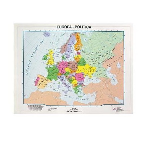 Cartina Europa formato A4 - Punto Ufficio Web