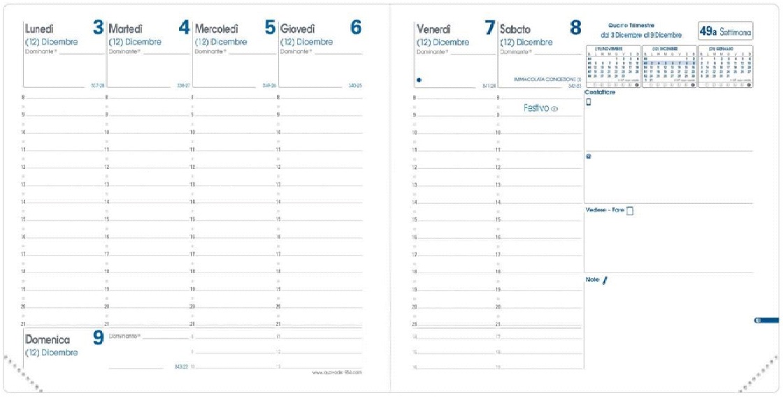 Agenda Esecutivo settimanale